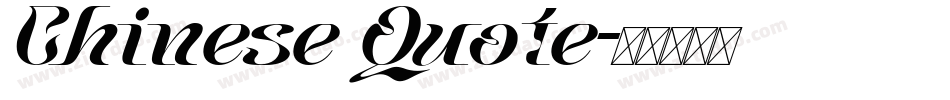 Chinese Quote字体转换